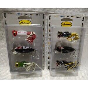 2-Pk Arbogast Hula Pop Jitterbug Topwater Fishing Lures, 3-Ct Each, 6 Total